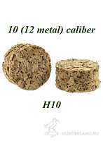 Пыж пробковый, латунная гильза, H10, 12 кал. (80 шт) ВН-647